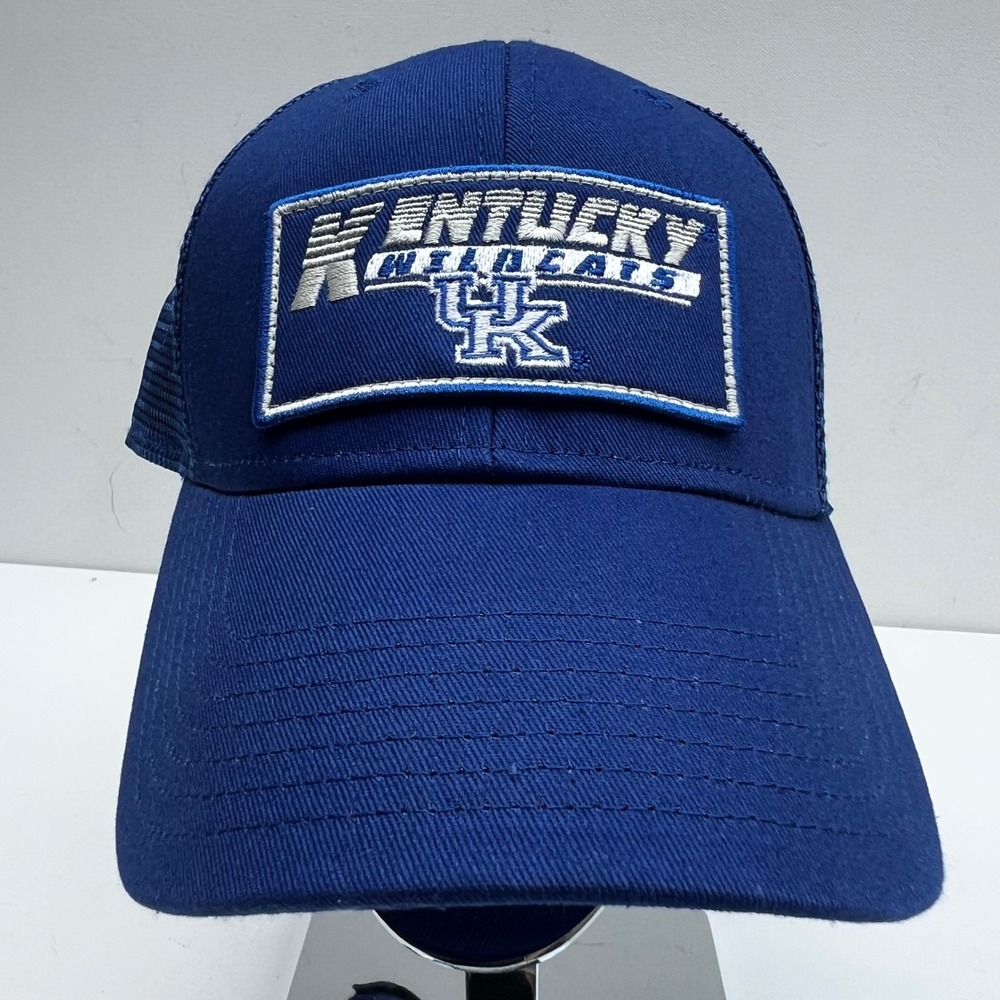 47 Brand Kentucky Wildcats Trucker Hat Blue Mesh Snapback NCAA Cap